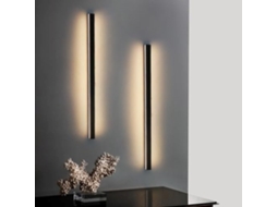 Conjunto De 2 Luminárias Led Modernas De Parede Interior 60 Cm 21 W Corredor Alto Baixo Preto Nettlife
