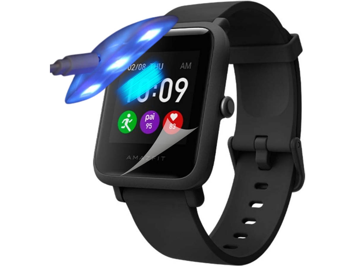 Kit de 4 Películas Hidrogel para Amazfit Bip S Flexshield com Lâmpada UV