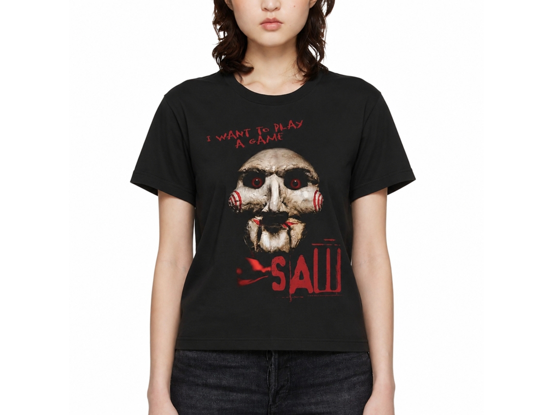 Rockinstone Saw Movie I Want To Play Black Adult T-shirt Size:s