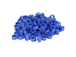 Anéis de identificação para pombos, 100 peças, 10mm numerados 001-100, cor azul LAXISCREED