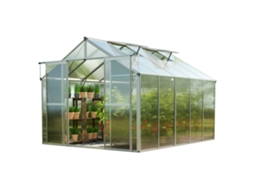 Gfp Invernadero Topas 5 Estrutura De Alumínio 225x322 Cm, Placas Alveolares De 8 Mm, Resistentes Às Intempéries Gfp Garten Freizeitprofi