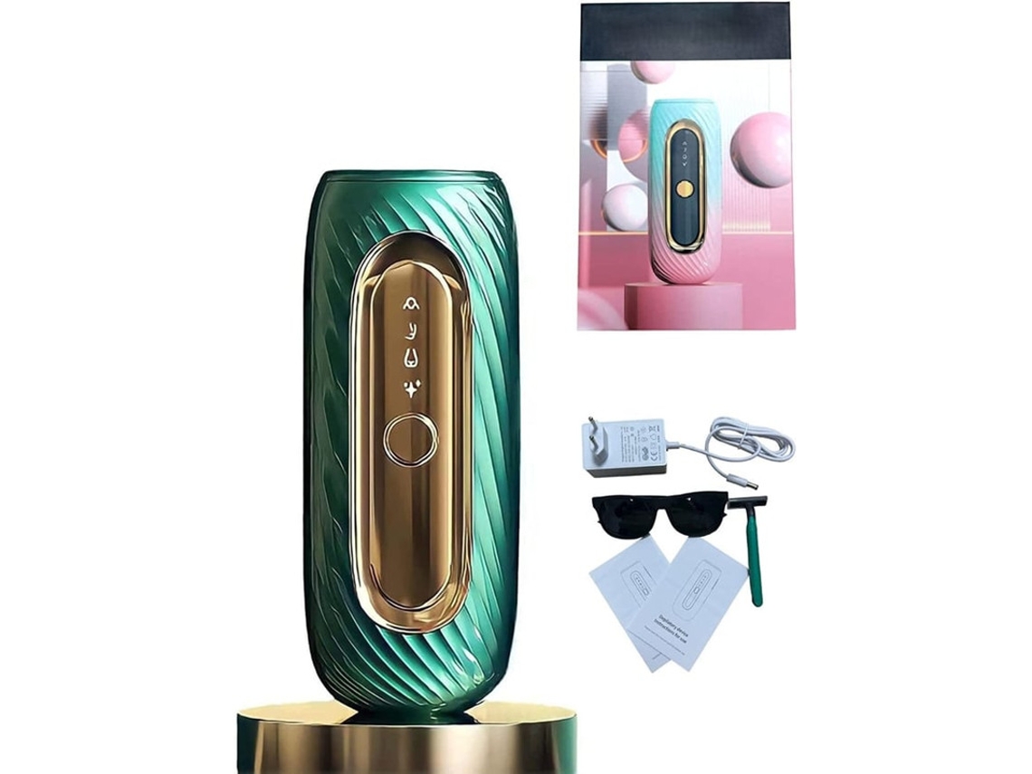 Depilação Com Luz Pulsada Ipl Com Rejuvenescimento Da Pele Indolor 3 Modos E 2 Opções Para Depilação Do Corpo E Rosto Yizhood (verde)