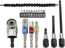 Conjunto De 18 Brocas Extensão Flexíveis, Acessório Furadeira Ângulo