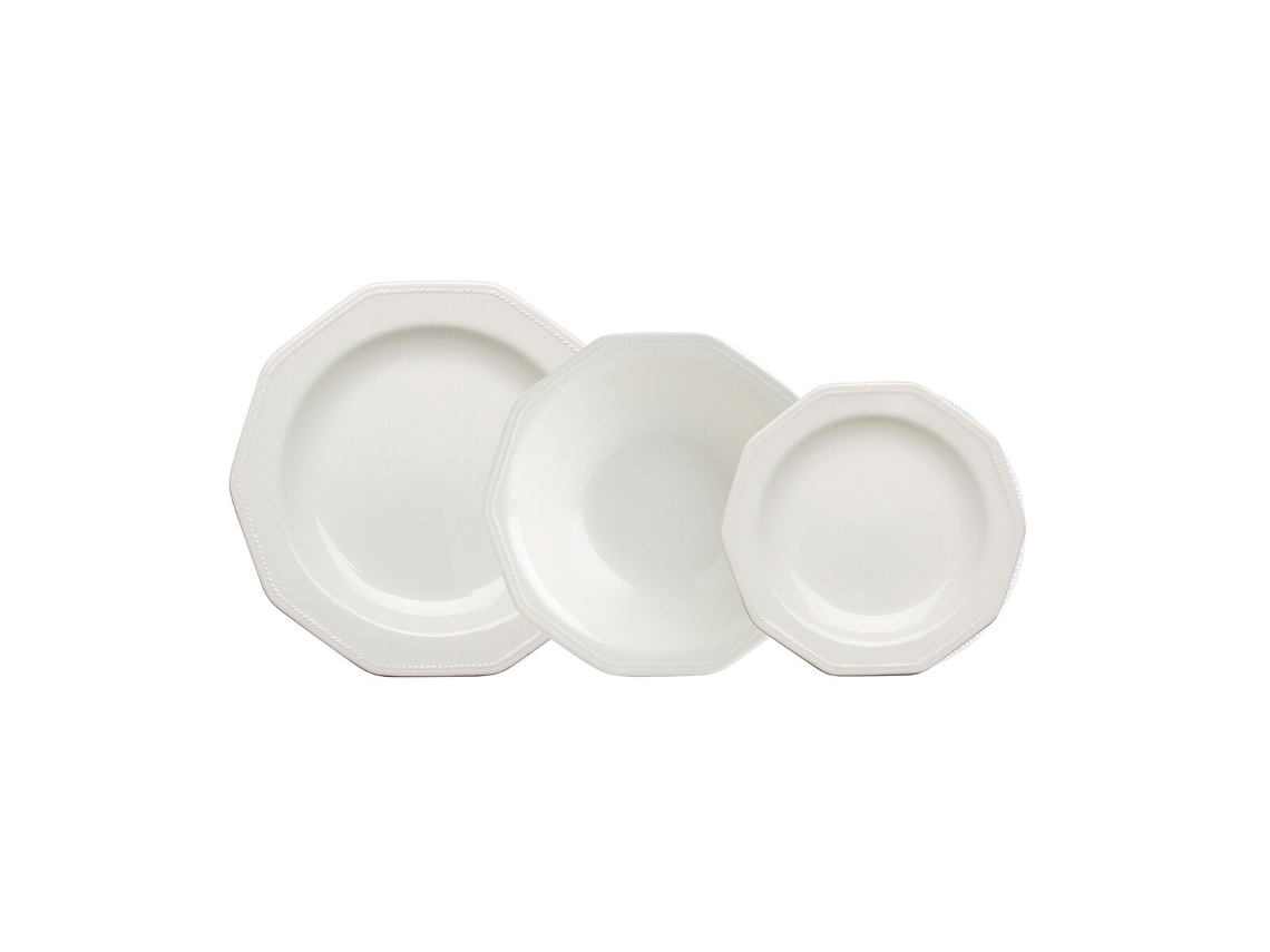 Louça QUEEN´S BY CHURCHILL Artic White (Branco - Cerâmica - 12 Peças)