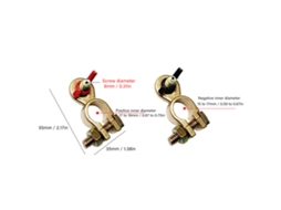Conector Terminal Bateria Latão 2pcs 12v 24v