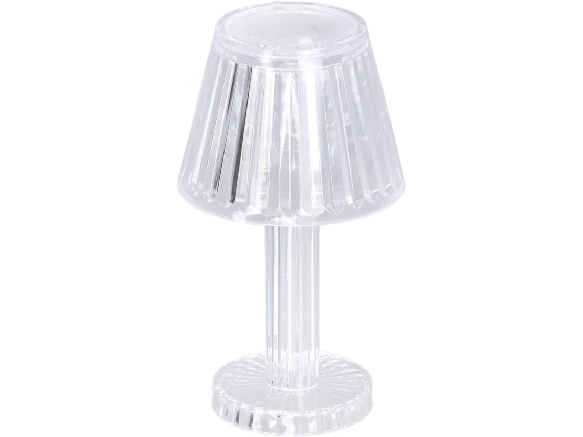 Luminária de mesa Hyuduo Crystal LED, mini luminária de plástico na cor Prova d'Água, alimentada por bateria e com alto brilho.