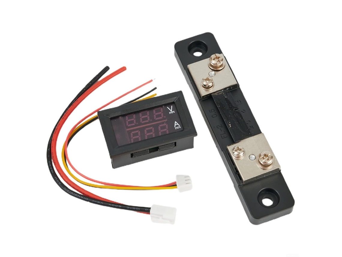 Amperímetro Digital Dc 0-100v 50a Com Shunt Medidor Painel 0