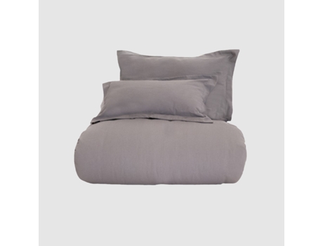 Capa Edredão Linho Pure Collection Cinza 240x220cm — 80% Algodão - 20% Linho