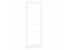 Conjunto 1 Porta Interna Vidaxl Branco Madeira De Pinho Maciça (93 X 232 Cm)