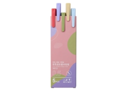 5pcs Bolígrafo Gel Sistema Color Morandi Cuerpo Mate Abs Recambio Intercambiable Estudiantes 5013