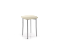 Banqueta Baixa de Cozinha Sonia 33x47x33cm Sisal Prateado FANMUEBLES