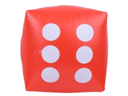 Mali dado Inflável de Pvc Portátil para Festas Indoors e Outdoors Jogo Brinquedo Vermelho