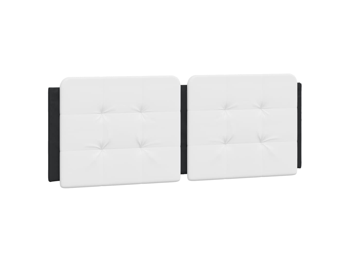 Travesseiro de Cabeça Zadar em Couro Sintético Branco e Marrom 140 cm MAISON EXCLUSIVE