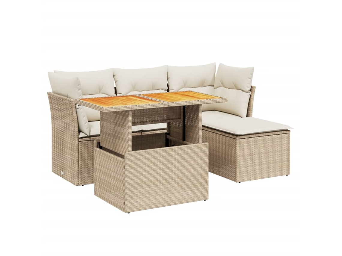 Garden Sofa Set, Garden Sofa Sets Vidaxl Bege Rattan / Vime (n/a)