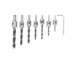 Kit de 7 brocas escareadoras para madeira CHABERLU