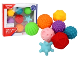 Conjunto De Bolas Sensoriais Com Várias Texturas, 8 Peças Coloridas B.active