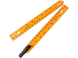 Régua De Medição Comprimento Outanaya, Régua Matemática De Plástico Com Estrutura Seccionada, Cabo Amarelo, Para
