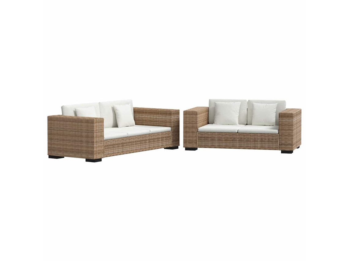 Conjunto Sofás de 2 + 3 Lugares, Vime Genuíno MAISON EXCLUSIVE