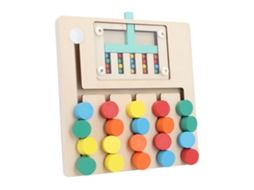 Primerox puzzle de Deslizamento de Cores Madeira Educativo para Crianças com 5 Cores Vividas
