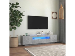 Vidaxl Móvel De Tv Com Luzes Led 160x35x40 Cm Cinzento Cimento