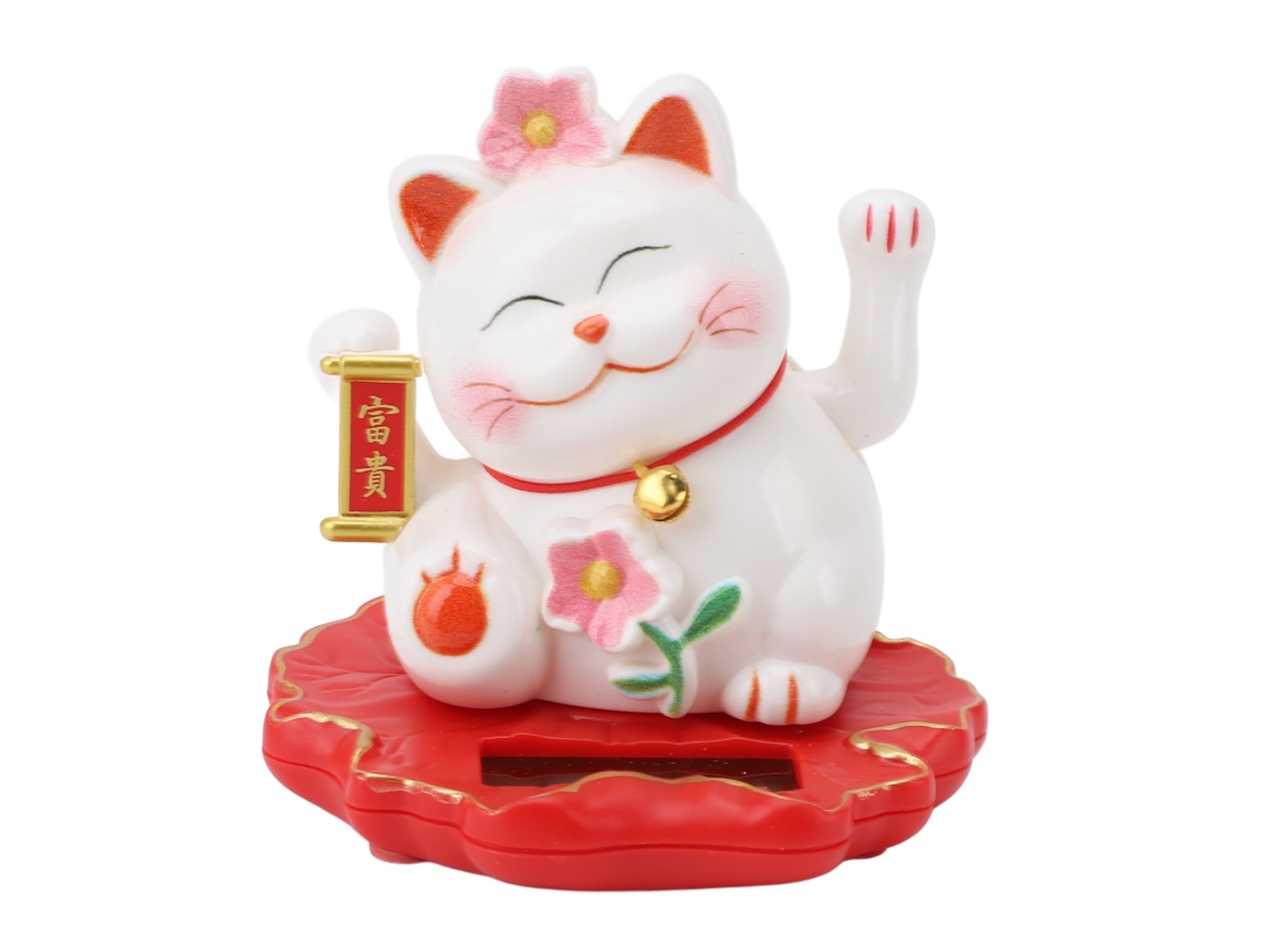 Gato da Sorte Solar LAXISCREED para Decoração LAXISCREED