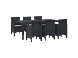 Vidaxl Conjunto De Jantar Para Jardim 7 Unid. Antracite Polipropileno