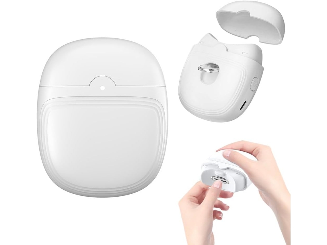 Lixa Elétrica Unhas Profissional, Lixa Automática Sem Fio com Luz Led, Silenciosa, Portátil STELASPLEN