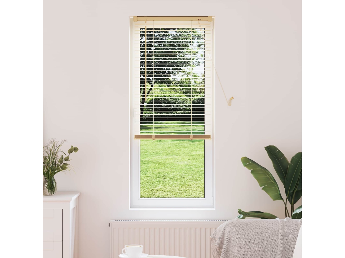 Vidaxl Cortina Veneziana Marrom Claro Com Padrão 150 X 40 Cm 25 Mm Pvc