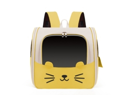 Mochila Portátil e Respirável para Gatos, Adequada para Cães e Gatos de Pequeno Porte, Amarela PANOONA