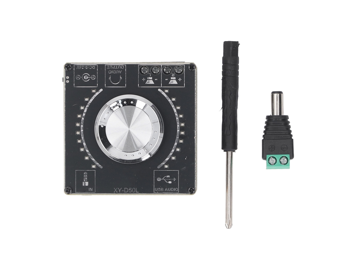 Placa Amplificadora Bt 2x50w Digital 2 Canales com Entradas Aux Usb Placa de Som Pc Dc9 24v