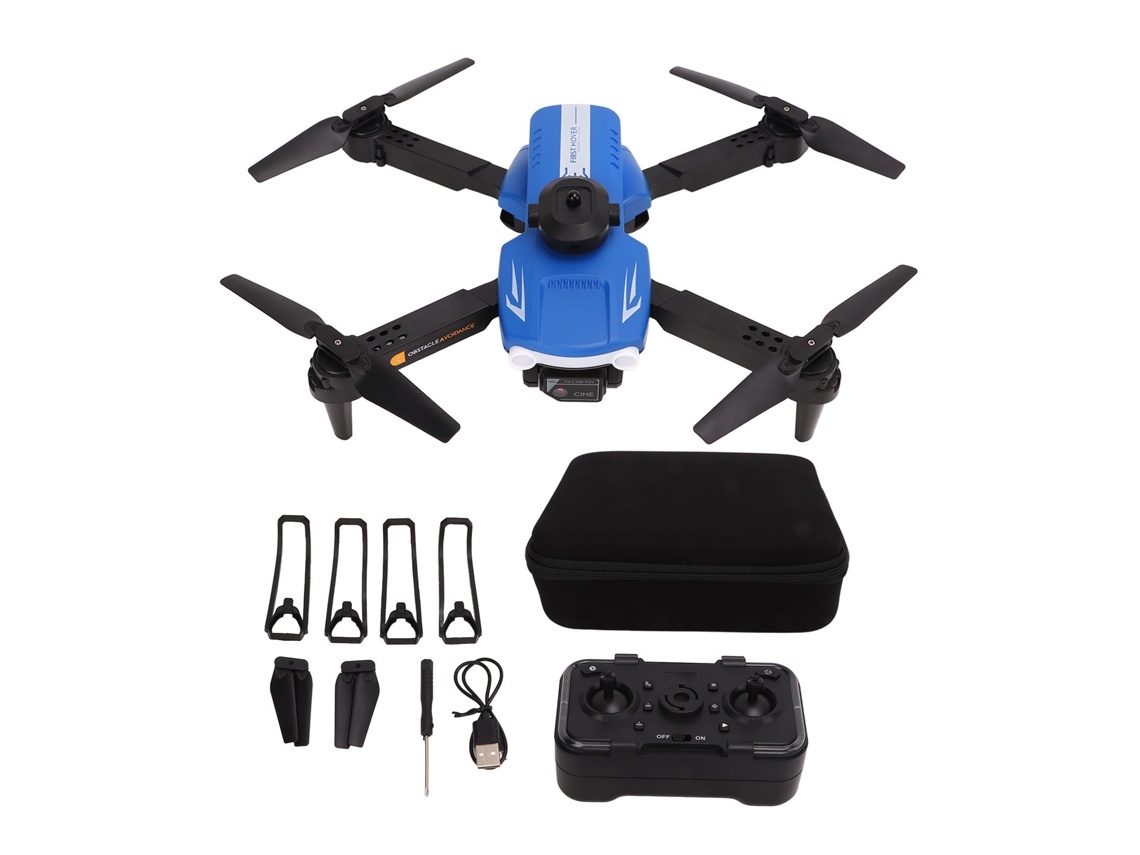 Drone Xt2 Com Câmera 4k Bivolt Obstáculo Avoidance Plegável Quadcopter Brinquedo Presente Azul