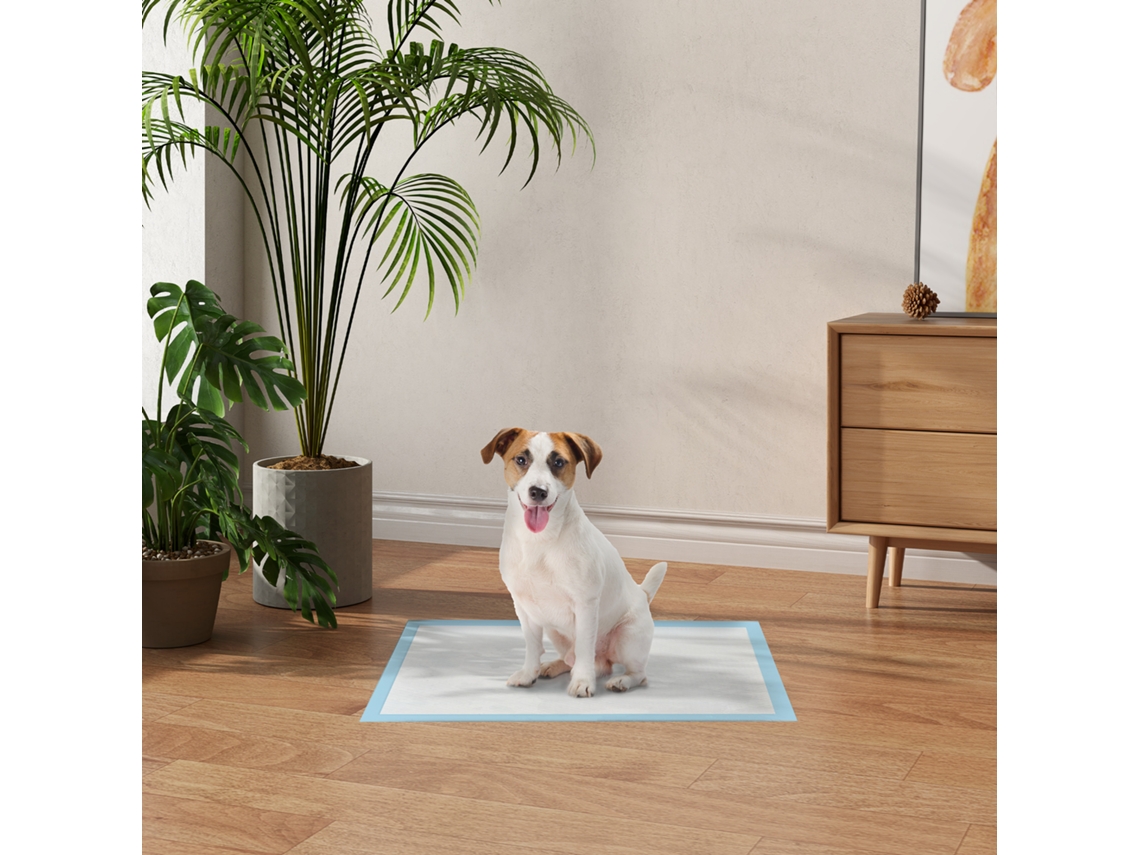 Resguardos de Treino Animais 100 Unidades 45x60 Cm Absorventes com 6 Camadas Azul