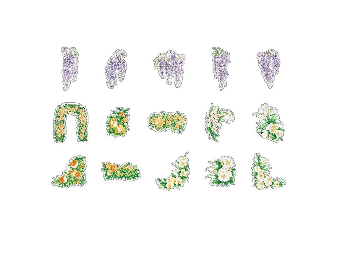 Adesivos Florais À Água Pet | S/MARCA