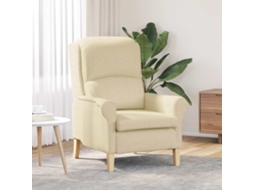Vidaxl Poltrona Creme Tecido