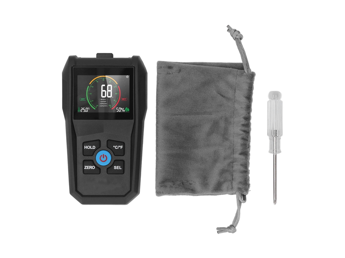 Humedad Medidor Digital Sin Pines Lcd 4 En 1 Sensor Detección Madera