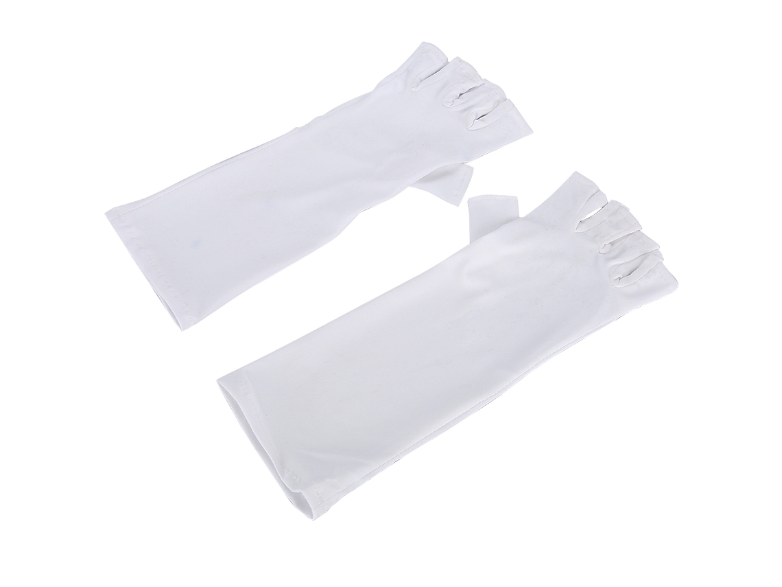 Luva Anti Uv Para Secador De Unhas Led Luvas Proteção Contra Radiação Ferramenta De Unhas Branca 1 Par
