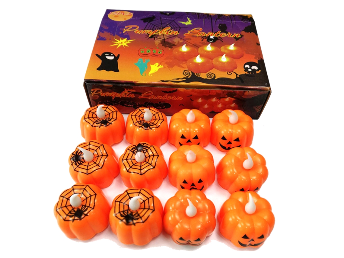12pcs Velas LED de Abóbora sem Chama com S/MARCA