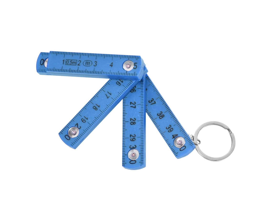 Régua Dobrável Portátil E Durável Em Abs Para Trabalhos Madeira, Assentamento De Azulejos, 0, 5m Com Chaveiro