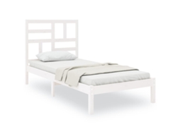 Estrutura de Cama 100x200 Cm Madeira Maciça Branco MAISON EXCLUSIVE