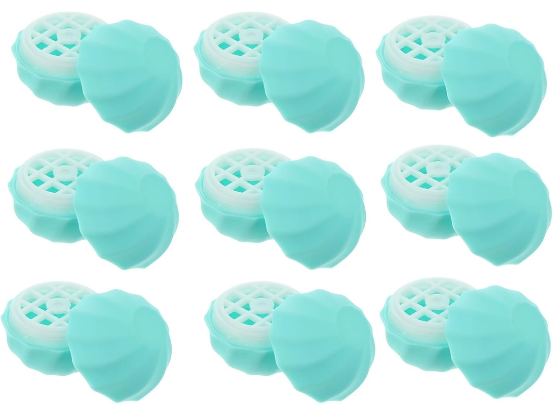 Recipientes Labiais Plásticos Recarregáveis Azul, Embalagem com 10 Unidades