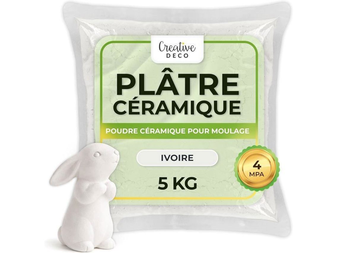 Creative Deco Marfim Moldagem Quick Dry Gesso 5 Kg