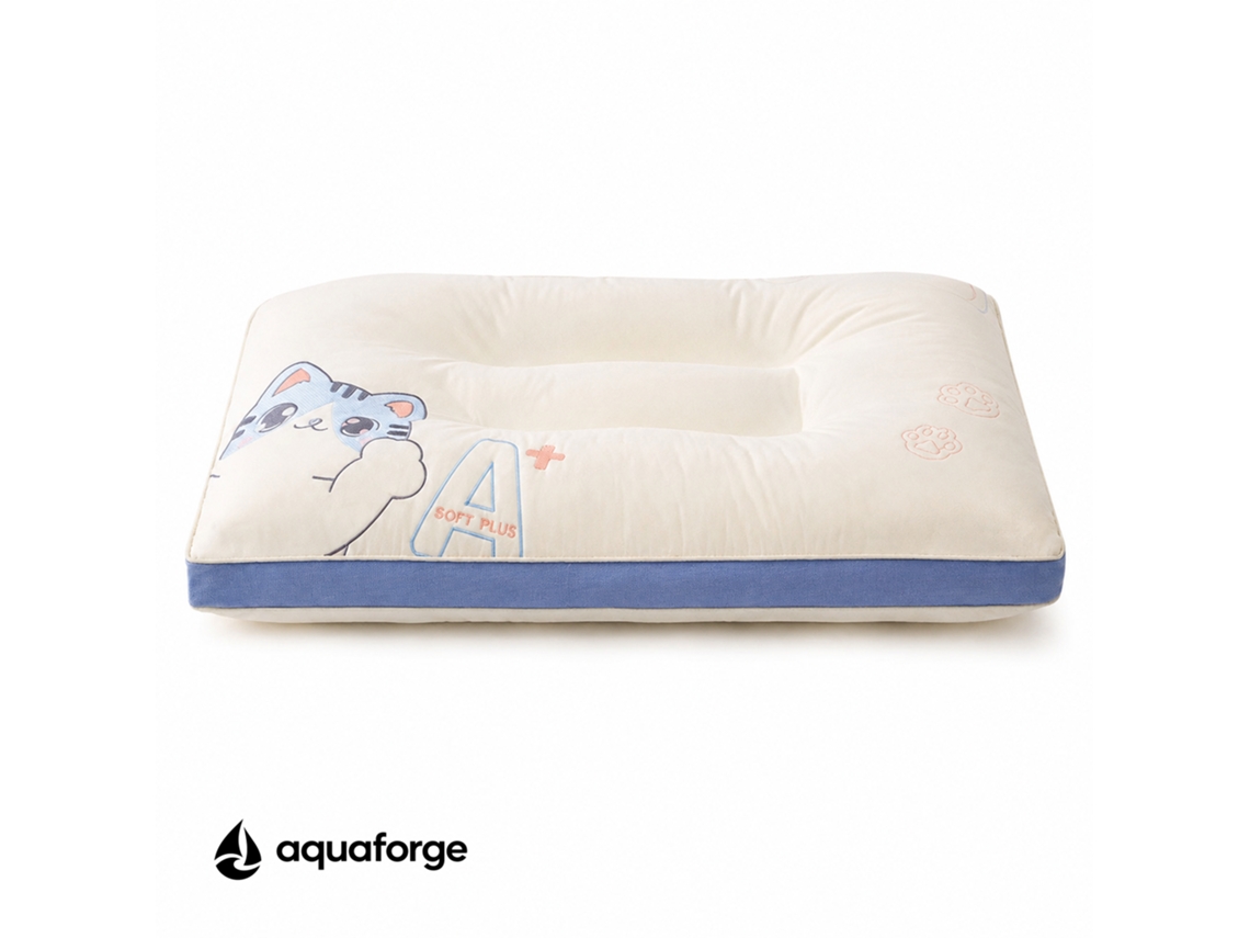 Almofada Cervical Ergonómica Algodão 30 X 50 X 5 Cm