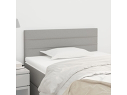 Vidaxl Cabeceira De Cama Tecido 100x5x78/88 Cm Cinzento-claro