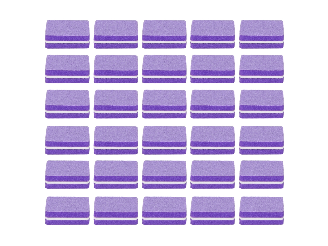 30 Peças Mini Lixa Para Unhas Profissional Portátil Bloco De Lixamento De Unhas Ferramenta De Manicure Roxo