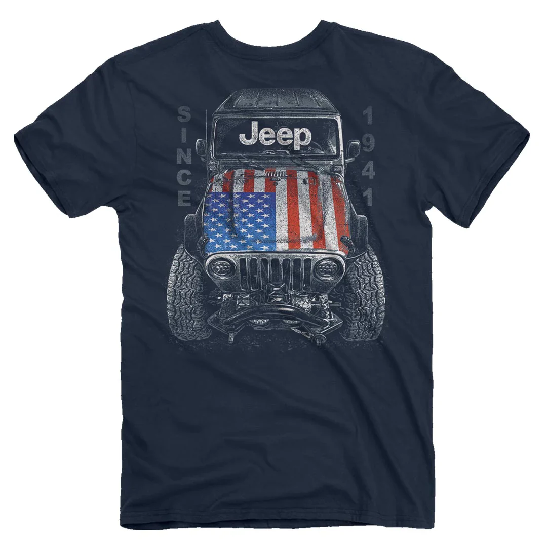 Jeep - Big Usa T-shirt Unisex Rockinstone Size:l