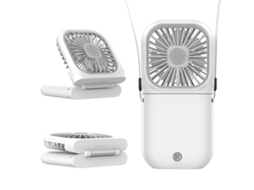 Mini Ventilador Dobrável Portátil com Suporte e Refrigeração de Ar, 3000mah, Bateria Recarregável SUNNY SPACES