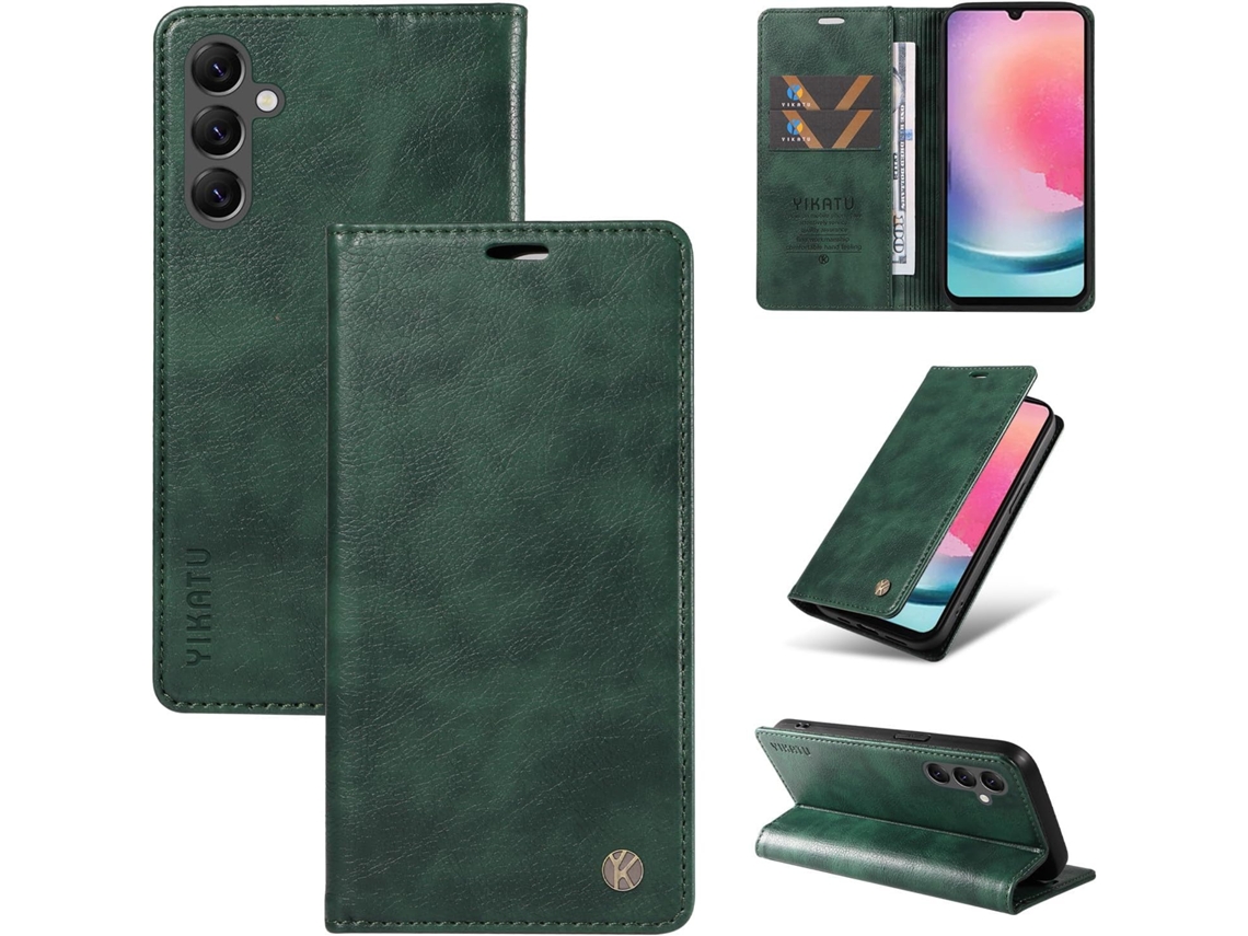 Capa Para Samsung Galaxy A25 5g 4g, Capa Carteira Flip Em Couro Pu Resistente A Impactos À Prova De Choque Porta Cartões