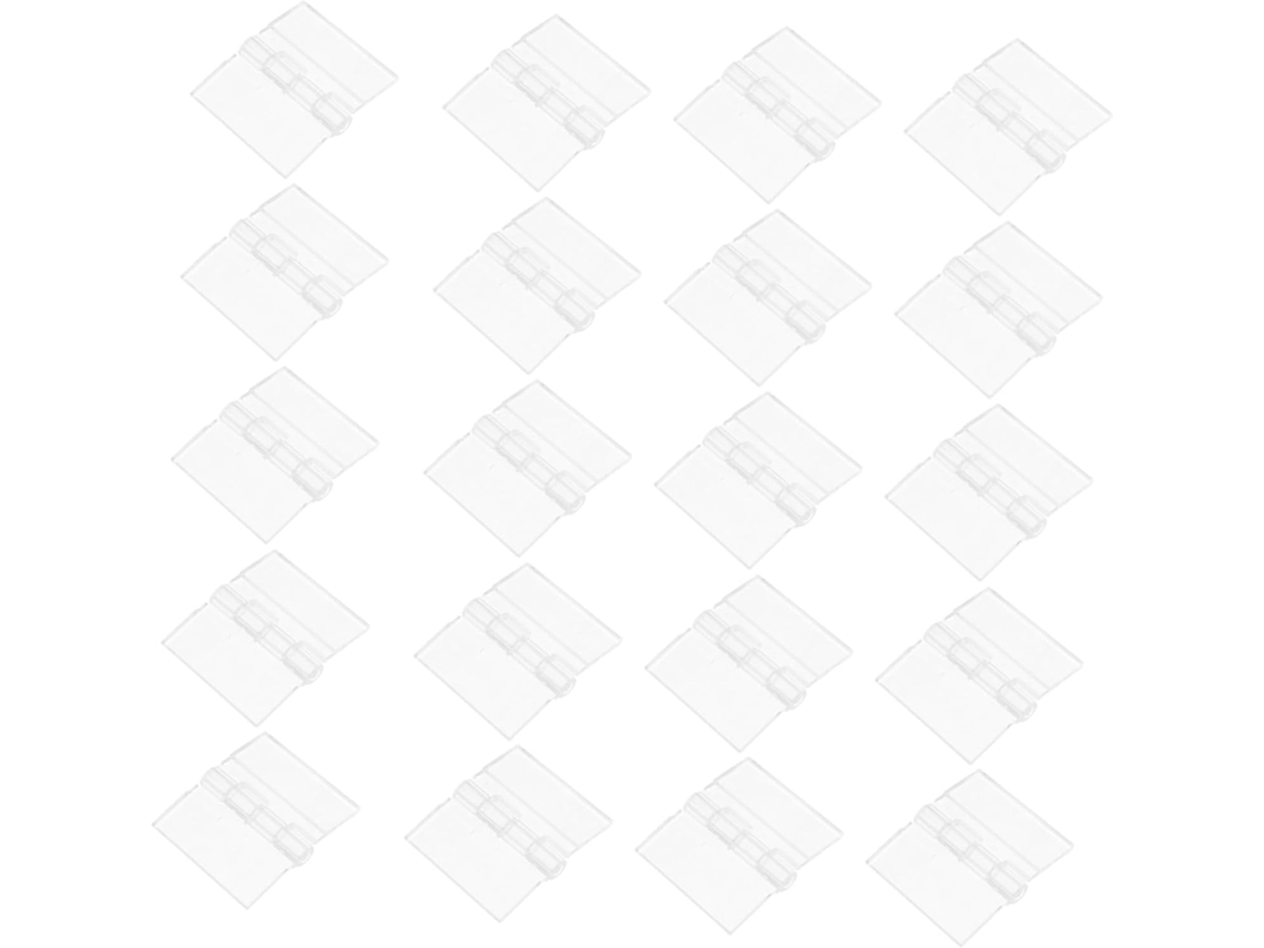 Conjunto De 20 Dobradiças Acrílicas Transparentes Para Móveis,