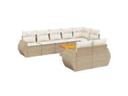 Garden Sofa Set, Garden Sofa Sets Vidaxl Bege Rattan / Vime (n/a)