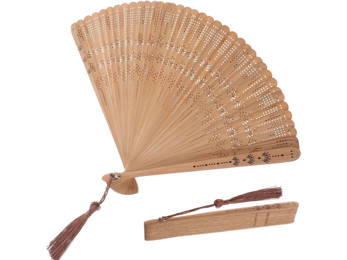 Éventail Pliable Vintage En Bambou, Éventail Mariage, 31,8 Cm Élégant Pour Femme, Pour Été Chaud, Danse, Fête,